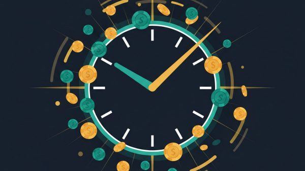 Stylized clock and casino chips representing fast casino payout speeds